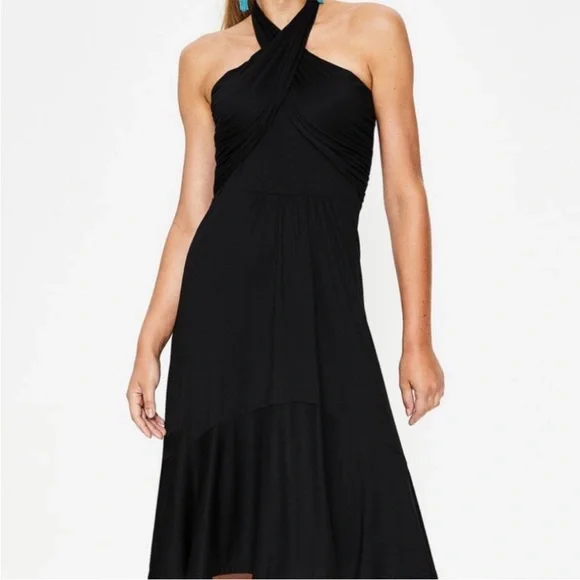 Boden Black Halter Dress - Picture 3 of 9